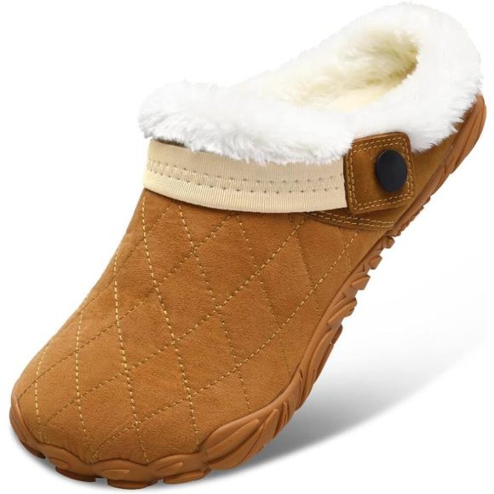 Womens Mens Furry Slides House Slippers Fuzzy Fluffy Bedroom Cozy